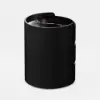 Modern white Bedside Table with 3-drawer marble and leather – Sintered Stone Top
