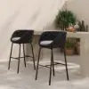 Picture of 2 Pieces Outdoor Chair Patio Woven Rope & Aluminium 960 mm Bar Stools Set with Backs – AUD-H2171