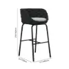 2 Pieces Outdoor Chair Patio Woven Rope & Aluminium 960 mm Bar Stools Set with Swivel Base