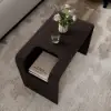 Modern 61 cm Black Multi-Purpose End Table with Magazine Rack