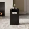Modern 61 cm Black Multi-Purpose End Table with Magazine Rack