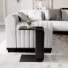 Modern 61 cm Black Multi-Purpose End Table with Magazine Rack