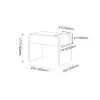 Modern 61 cm Black Multi-Purpose End Table with Magazine Rack