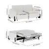 Curva 210 cm Queen 3-Seater Boucle Sleeper Sofa with Mattress – Pop