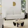 Curva 210 cm Queen 3-Seater Boucle Sleeper Sofa with Mattress – Pop