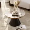Sculra 711 mm Round Black Sintered Stone Top Coffee Table