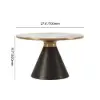Sculra 711 mm Round Black Sintered Stone Top Coffee Table