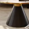 Sculra 711 mm Round Black Sintered Stone Top Coffee Table