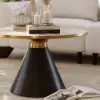 Sculra 711 mm Round Black Sintered Stone Top Coffee Table