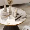 Sculra 711 mm Round Black Sintered Stone Top Coffee Table