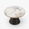 Sculra 711 mm Round Black Sintered Stone Top Coffee Table