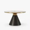 Sculra 711 mm Round Black Sintered Stone Top Coffee Table