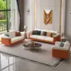Vertex Modern Leather 3-Piece Living Room Sofa Set – AUD-H2187