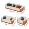 Vertex Modern Leather 3-Piece Living Room Sofa Set – AUD-H2187