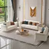 Vertex Modern Faux Leather 3-Piece Living Room Sofa Set