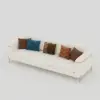 Vertex Modern Faux Leather 3-Piece Living Room Sofa Set