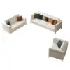 Vertex Modern Leather 3-Piece Living Room Sofa Set – AUD-H2190