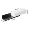 Crator 120 cm - 250 cm White & Black Extendable TV Unit with 3 Drawers