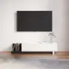 Crator 120 cm - 250 cm White & Black Extendable TV Unit with 3 Drawers