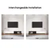 Crator 120 cm - 250 cm White & Black Extendable TV Unit with 3 Drawers