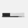 Crator 120 cm - 250 cm White & Black Extendable TV Unit with 3 Drawers
