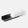 Crator 120 cm - 250 cm White & Black Extendable TV Unit with 3 Drawers