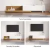 Crator 120 - 250 cm Walnut & White Extendable TV Unit with 3 Drawers – 240cm