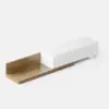 Crator 120 - 250 cm Walnut & White Extendable TV Unit with 3 Drawers – 240cm