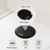 Modern 889 mm Narrow Sintered Stone End Table with USB & Storage – White – Black
