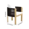 Costra 7-Piece Outdoor Rope Weave & Aluminum Extendable Dining Set with 6 Chairs in Black