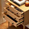 Tanic Mid Century Modern Chest Cabinet with Storage 3 Drawers of Ash Wood – Natural