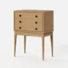 Tanic Mid Century Modern Chest Cabinet with Storage 3 Drawers of Ash Wood – Natural
