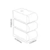 Humply Narrow Humply Leather 3-Drawer Smart Bedside Table – AUD-H2202