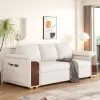 Pull Out Sofa Bed Convertible Sleeper with Lift-top Coffee Table