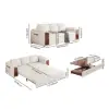 Pull Out Sofa Bed Convertible Sleeper with Lift-top Coffee Table