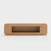 2000mm Natural Glass Door TV Stand with Storage and LED