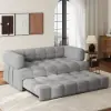 170 cm 2-Seater Boucle Convertible Sleeper Sofa – Pull Out Bed