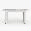Modern 200 - 240 cm Extendable Oval Natural Matte Sintered Stone Dining Table, Seats 6-10
