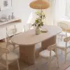 Modern 200 - 240 cm Extendable Oval Walnut Matte Sintered Stone Dining Table, Seats 6-10