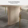 Modern 200 - 240 cm Extendable Oval Whitewash Matte Sintered Stone Dining Table, Seats 6-10