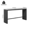 7-Piece Outdoor Sintered Stone & Aluminium Bar Dining Set with 6 Bar Stools in Dark Grey