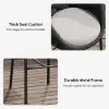 7-Piece Outdoor Sintered Stone & Aluminium Bar Dining Set with 6 Bar Stools in Dark Grey