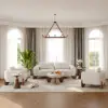 Sculra Modern 55 cm Walnut Pedestal End Table with Travertine Top