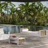 Fencura Outdoor Garden Swing Daybed with Cushion – White