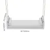 Fencura Outdoor Garden Swing Daybed with Cushion – White