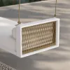 Fencura Outdoor Garden Swing Daybed with Cushion – White