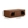 Arune 1829 mm Arched Glass Doors Walnut TV Stand Coffee Table Set with Storage and LED