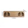 Arune 1829 mm Arched Glass Doors TV Stand Coffee Table Set with Storage and LED – Natural