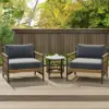 Ropipe 470 mm Round Outdoor Side Table with Storage Patio Rope End Table in Dark Grey