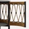 Ropipe 470 mm Round Outdoor Side Table with Storage Patio Rope End Table in Dark Grey
